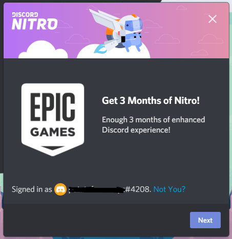 klaim discord nitro 3 bulan epic games