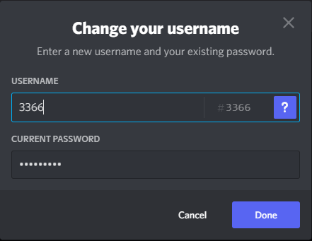 mengganti username dan tag discord